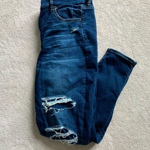 High-waisted ripped American Eagle jeans